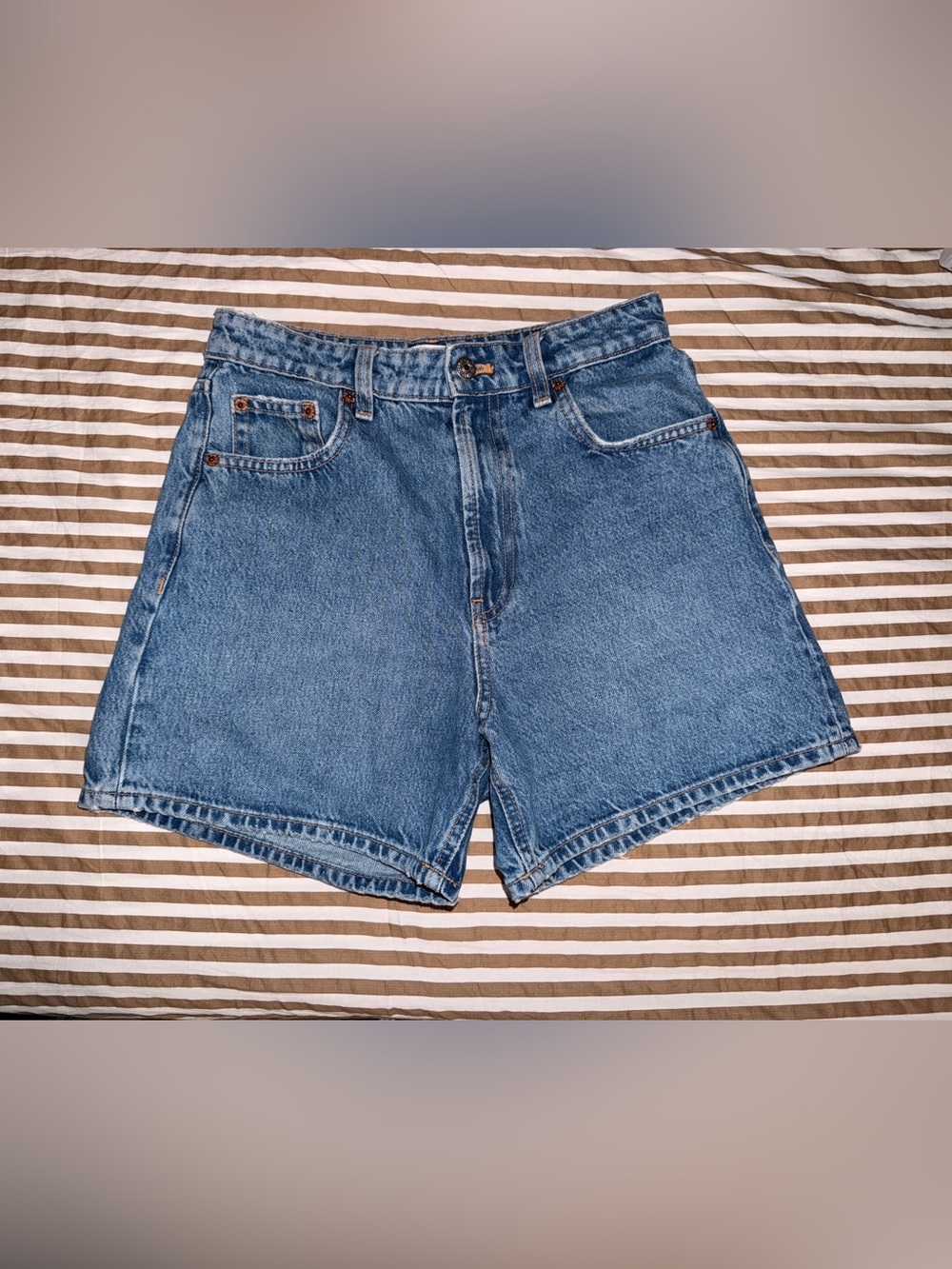 Zara High-Waist Blue Denim Women’s Shorts